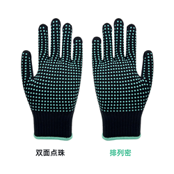 Hairdressing and Curling Anti scalding Silicone Bead Gloves (Light Green)